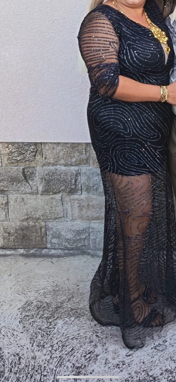 официална рокля – размер XL, Черно