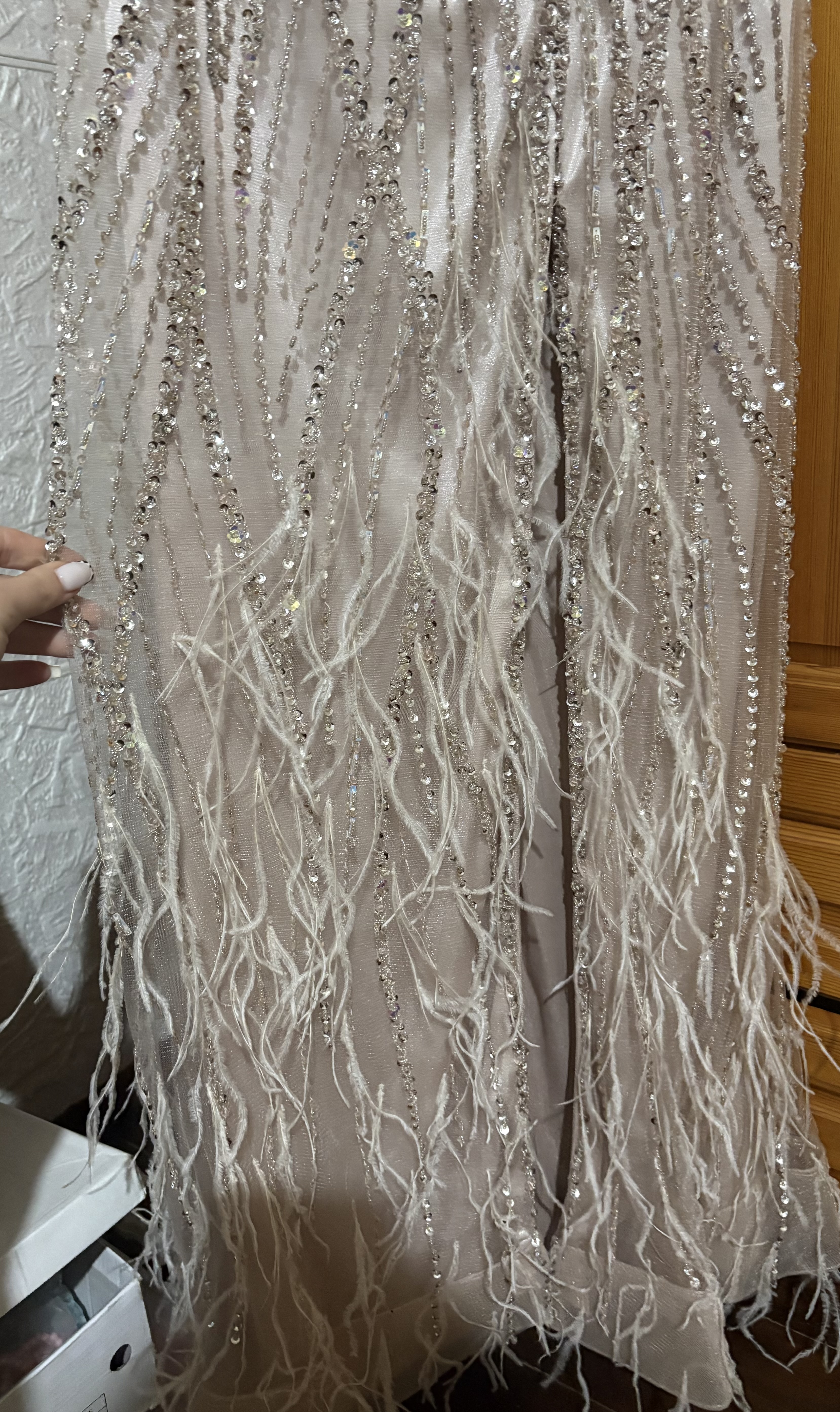 Бална рокля!👗✨ – размер S, Бежово
