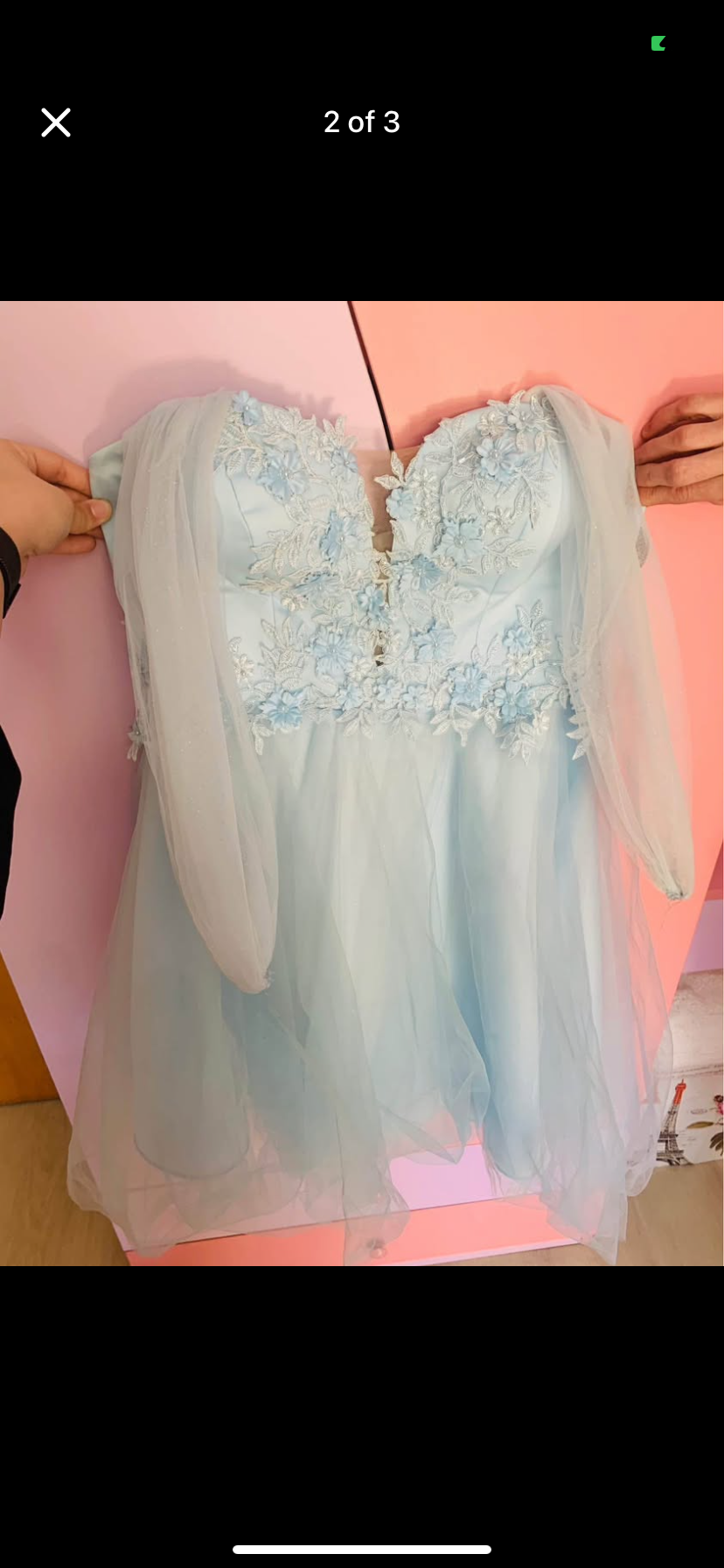 Бална рокля (baby blue) – размер XL, Синьо