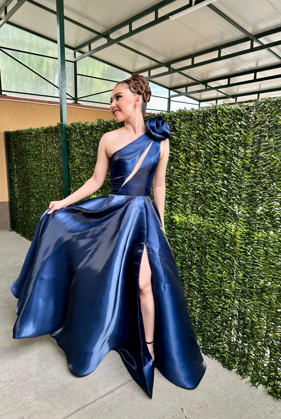 Бална рокля Caviar Couture - модел Aurelia – размер XS, Синьо