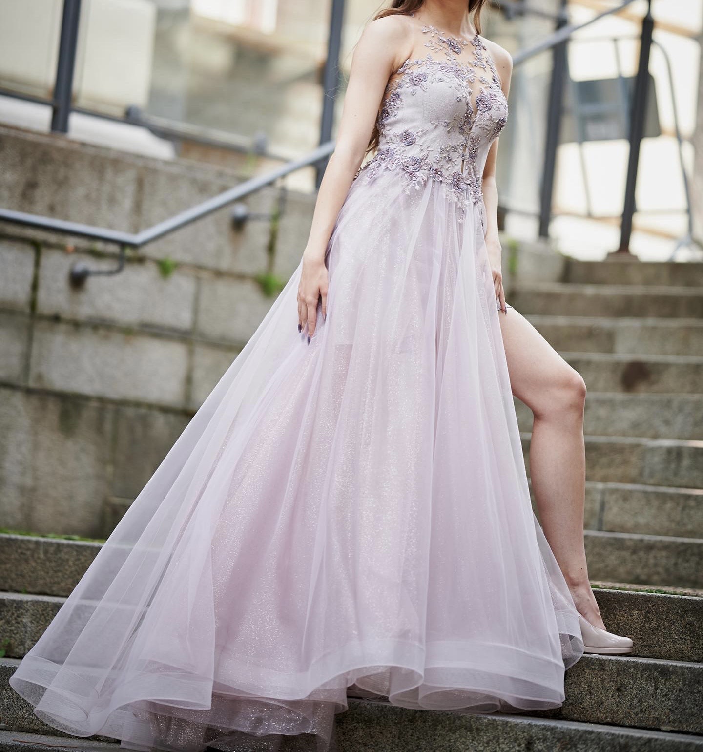 Бална рокля om Romantika Fashion / Doroteya B – размер S, Лилаво