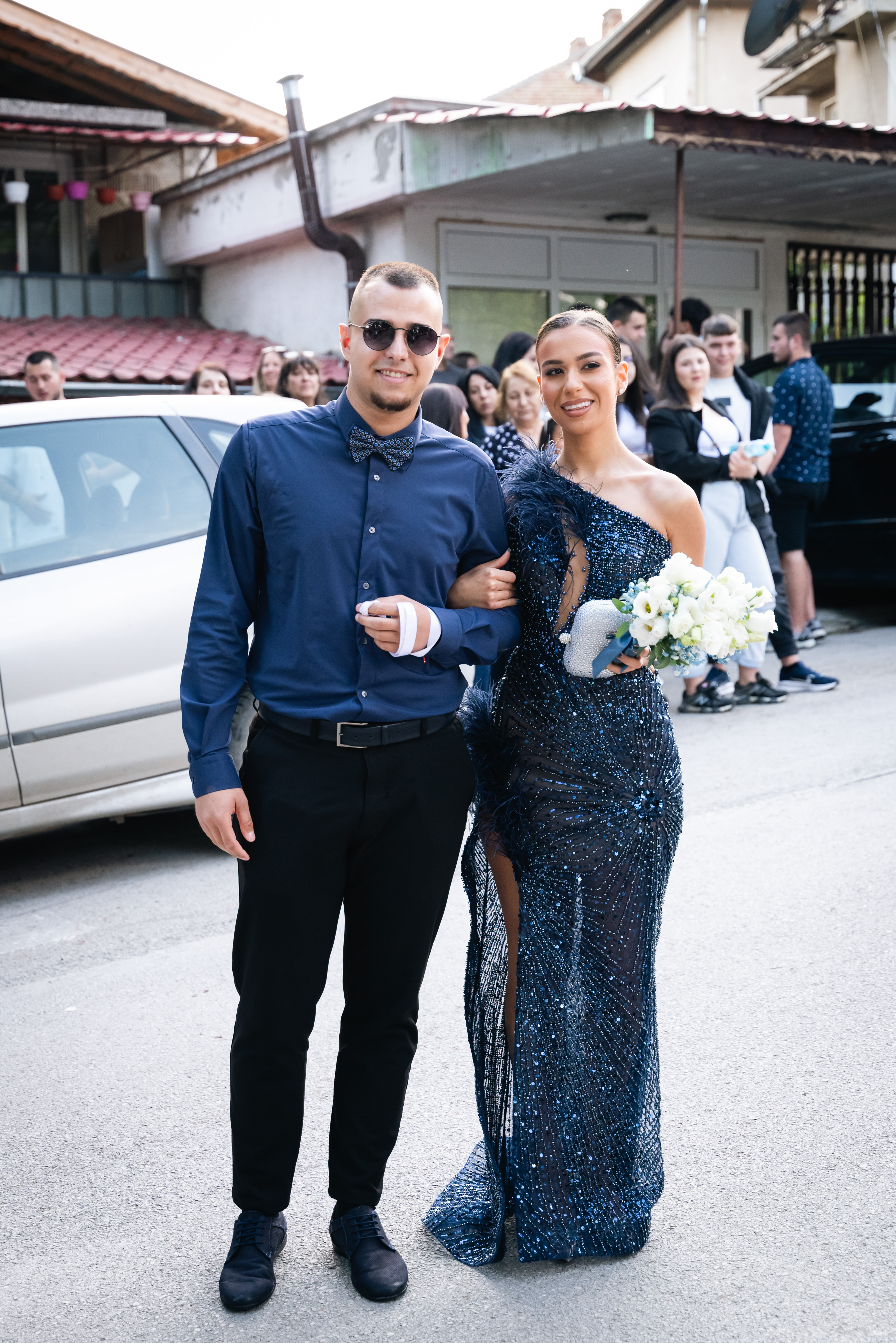 Бална рокля HRISIMA – размер XS, Синьо